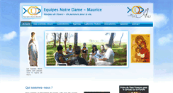 Desktop Screenshot of equipes-notre-dame.mu